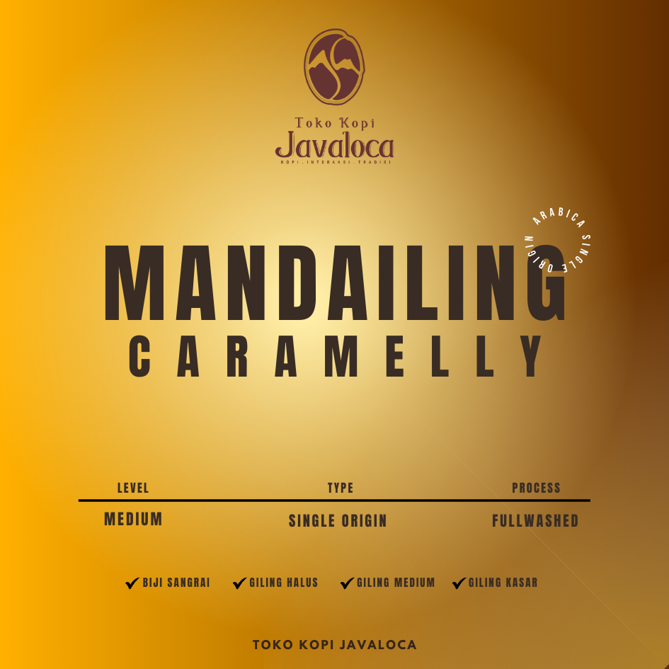 

TokoKopiJavaloca - Arabica Single Origin Mandailing Caramelly Grade 1 (200gram)