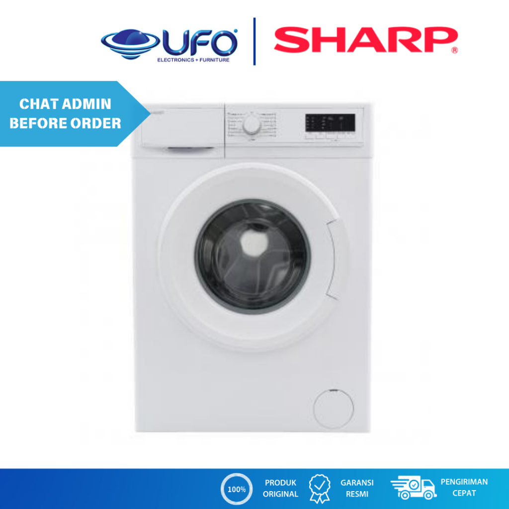 SHARP MESIN CUCI FRONT LOADING 7 KG ESFL1072B