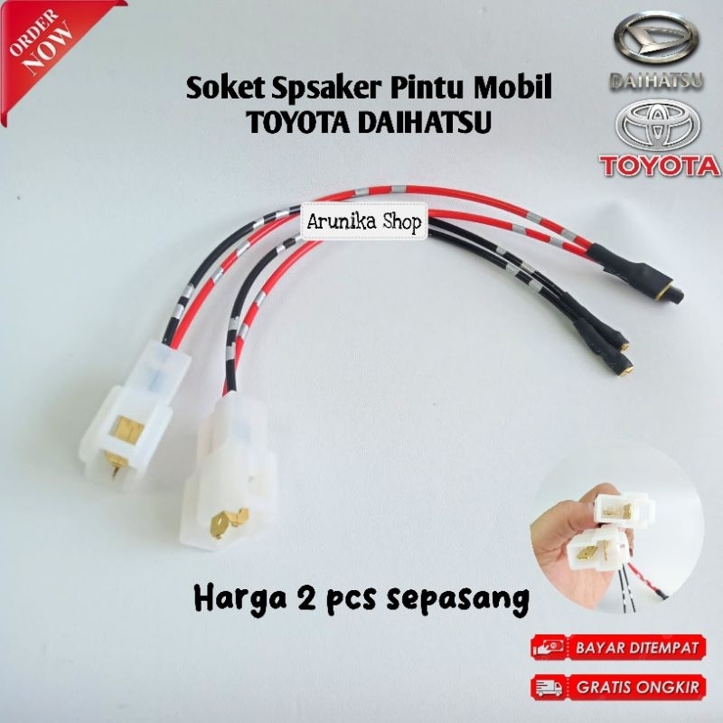 Kabel Soket Speaker Pintu Mobil TOYOTA DAIHATSU kabel original