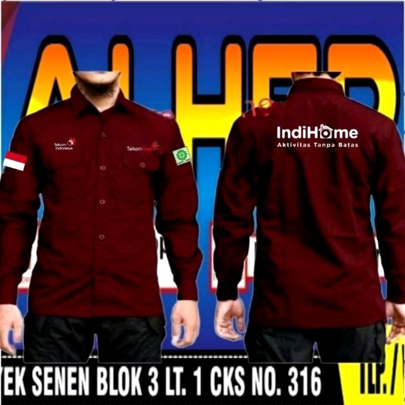 kemeja Telkom akses baju Telkom akses seragam Telkom akses Pdh Telkom akses Pdl Telkom akses kemeja 