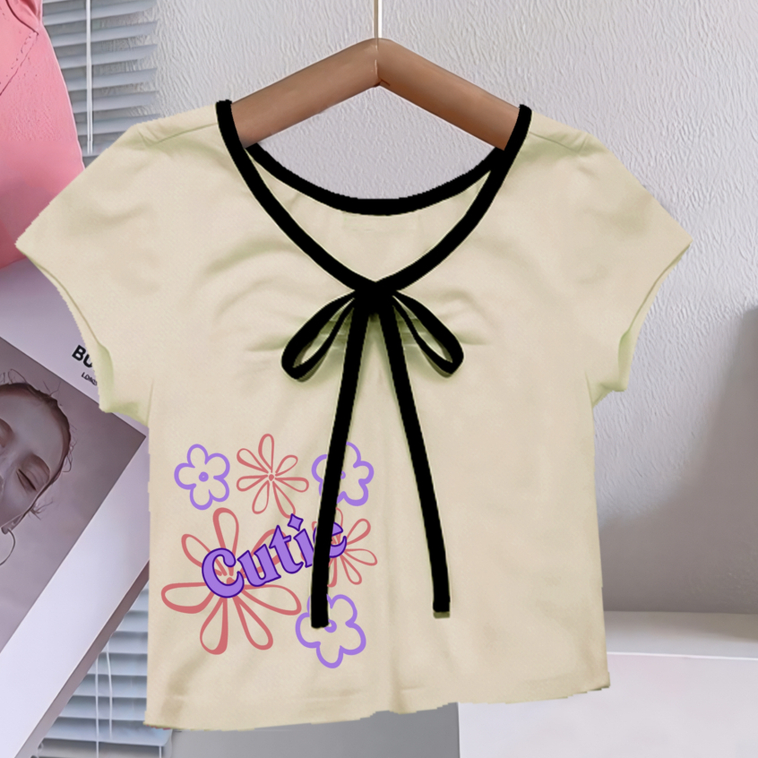 Baju Anak Perempuan Kaos Tali Pita Korea Anak Cewek Usia 1 Tahun Sampai 12 Tahun