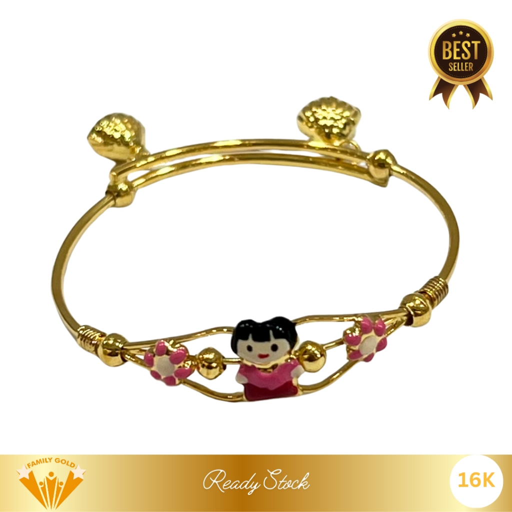 Gelang Emas Anak Kadar 700 (16K) Berat 1 - 3 Gram an