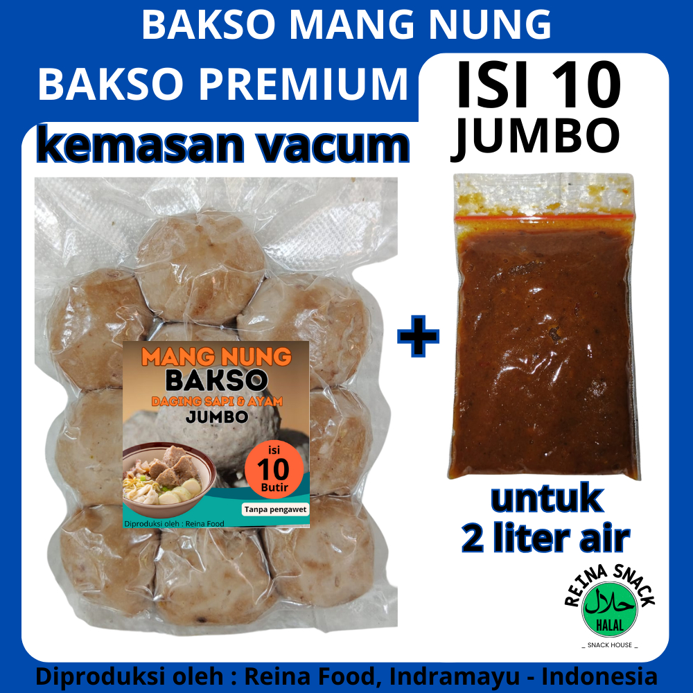 

BAKSO PREMIUM ISI 10 DAGING SAPI DAN AYAM JUMBO TANPA PENGAWET