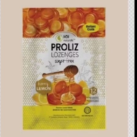 

Permen pelega tenggorokan proliz rasa honey lemon hadei