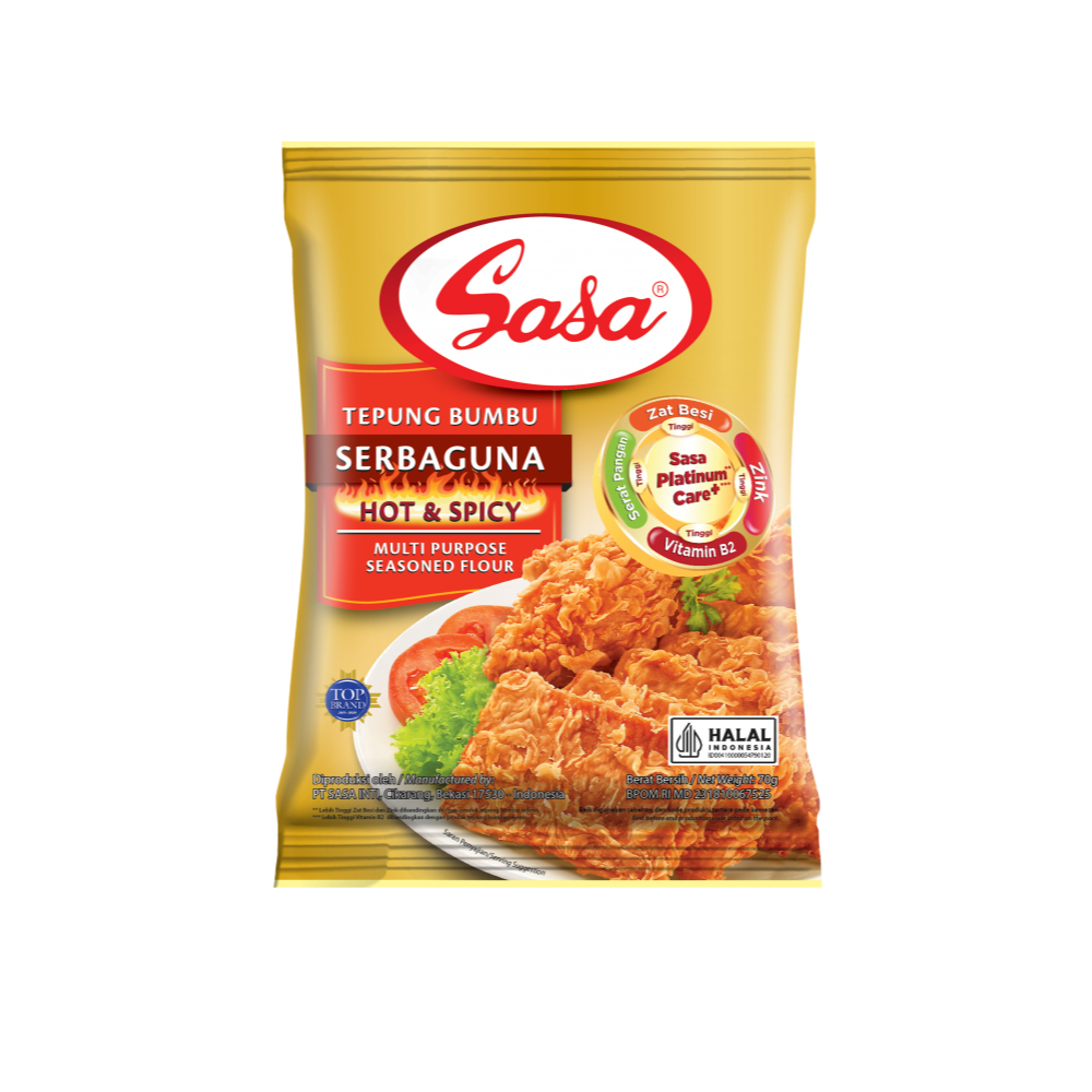 

SASA Tepung Bumbu Pedas 70g Tepung Goreng Renyah dengan Sensasi Pedas Gurih Lezat Deskripsi Produk