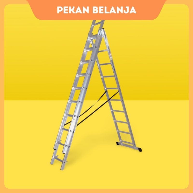 Krisbow Tangga Lipat Aluminium 10 Step Kombinasi | Ringan, Kuat, Multifungsi