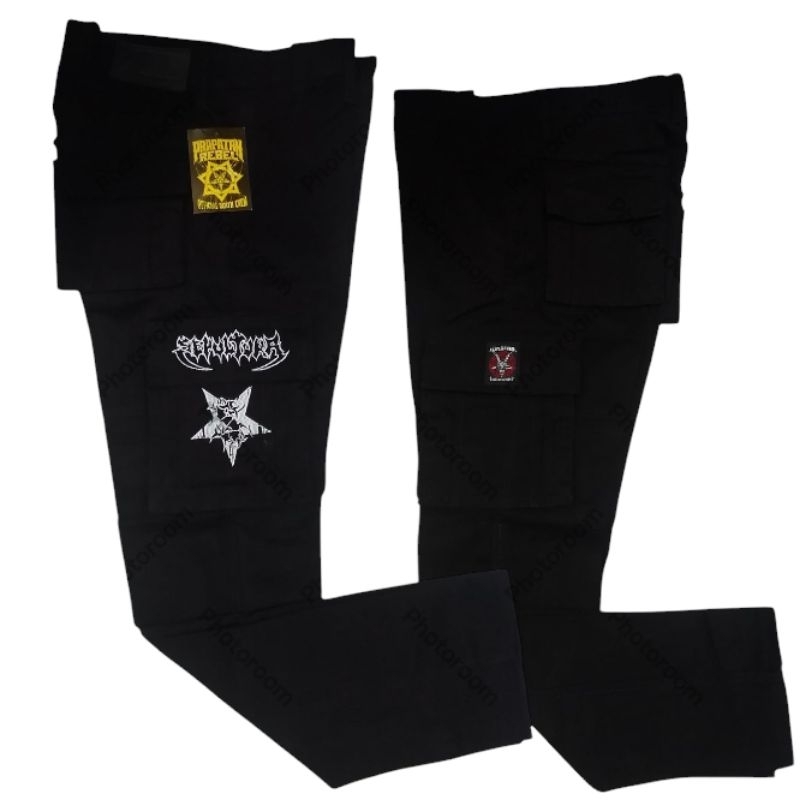 Celana Cargo Panjang Hitam | Prapatan rebel