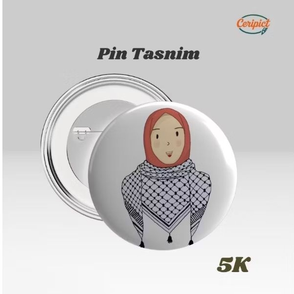 Bross Pin Palestina - World Keffiyeh Day Series (Palestina, Palestine)