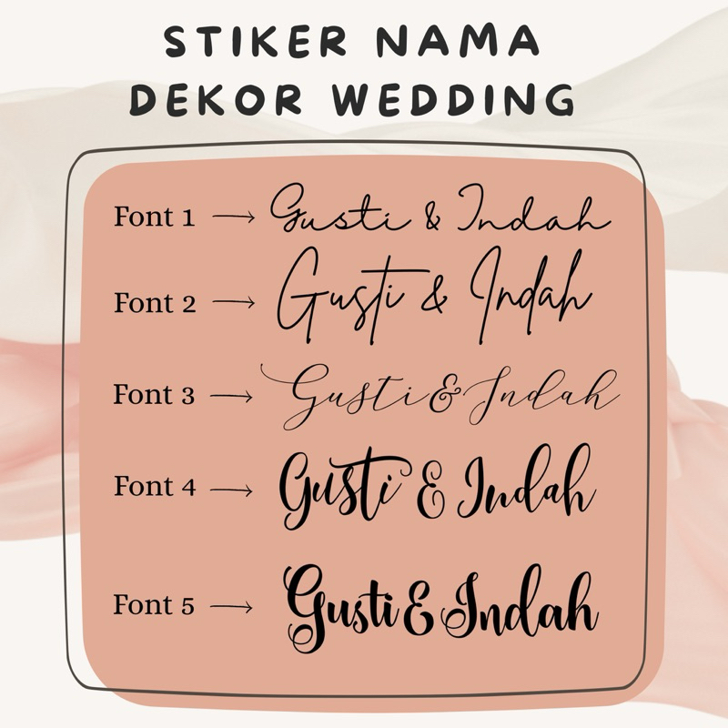 

STIKER NAMA DEKORASI