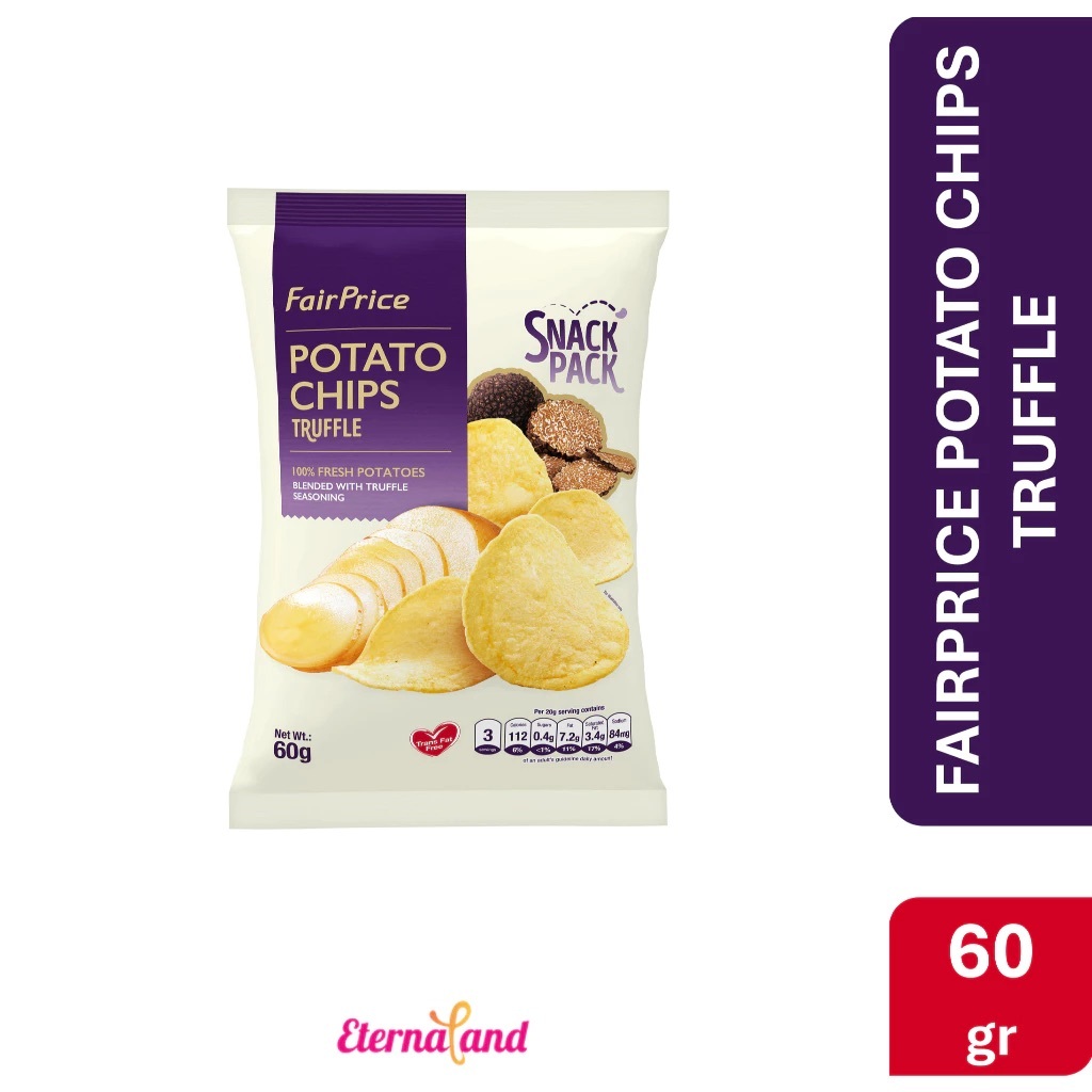 

FAIRPRICE Potato Chips Truffle 60g Keripik Kentang Impor Singapore SG Cemilan