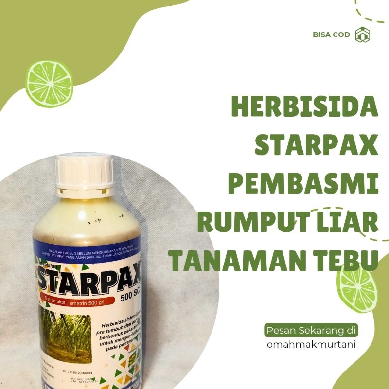 Herbisida starpax (herbisida tebu) 1l pembasmi rumput liar