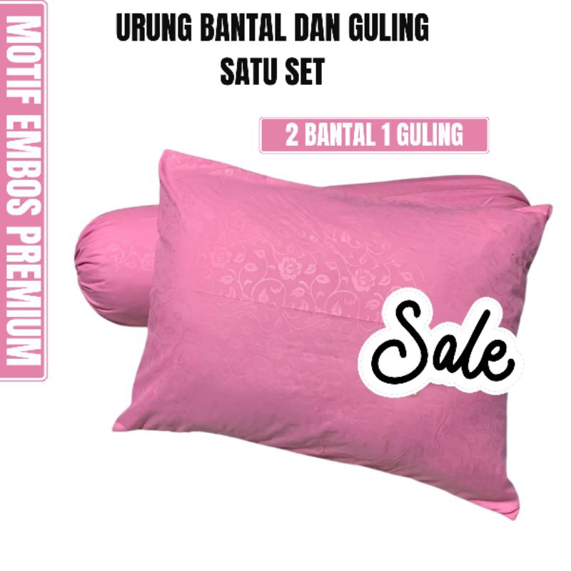 Promoo Urung Bantal Urung Guling Isian Kapuk Satu Set 2 Bantal 1 Guling