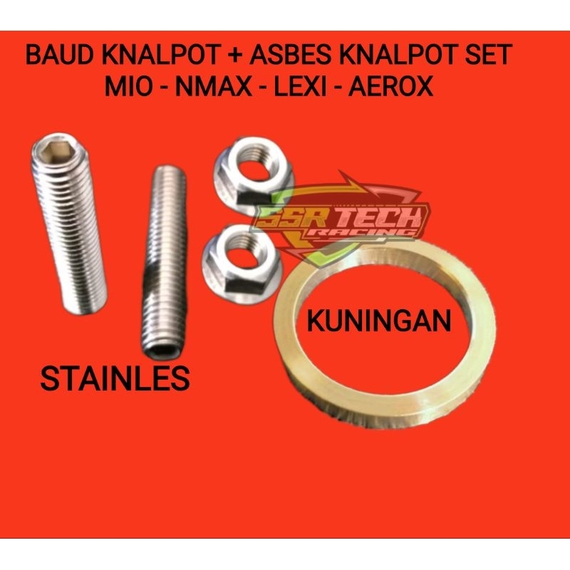 Baud Mur Tanam Asbes Knalpot Mio Nmax Aerox Lexi Set