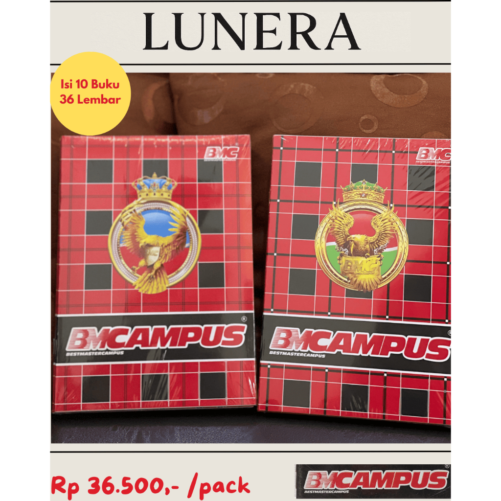 

Buku BMCAMPUS 36 Lembar ( 1pack = 10pcs ) / BMC / Buku Anak Sekolah