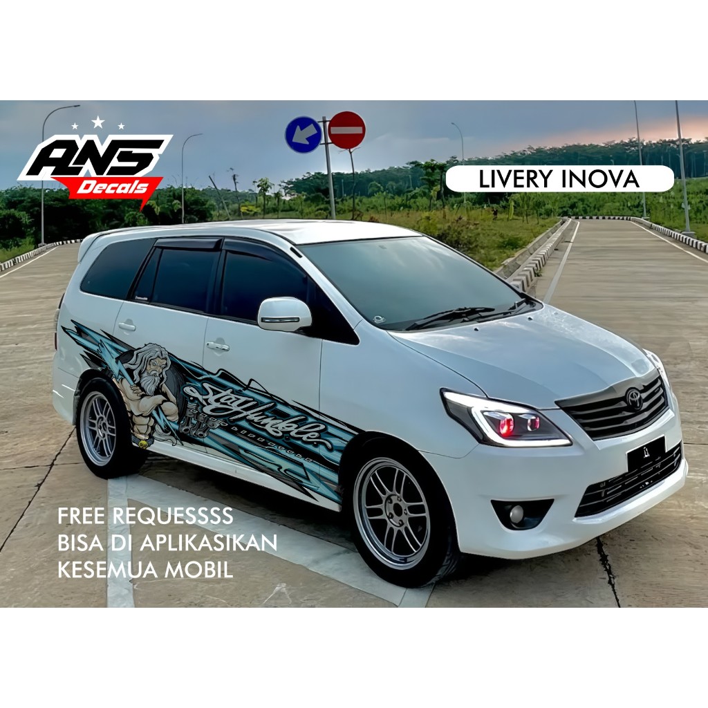 DECAL STIKER MOBIL INOVA DECAL STIKER MOBILINOVA REBON  FREE REQUEST GANTI NAMA LIVERY MOBIL