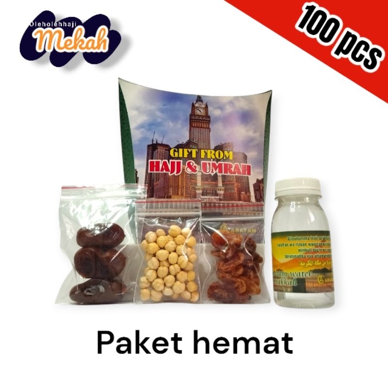 

paket hemat oleh oleh haji dan umroh varian 100 pcs