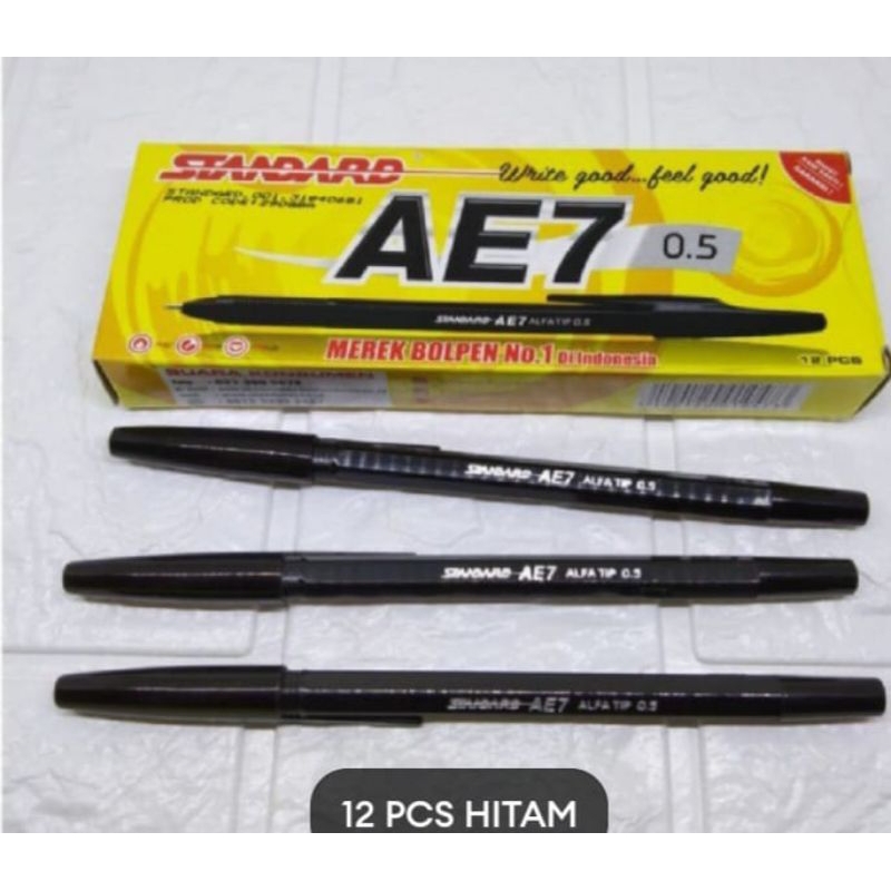 

PULPEN STANDAR AE7 ( 12 PCS ) BOLPEN / PENA STANDAR 0.5 MM