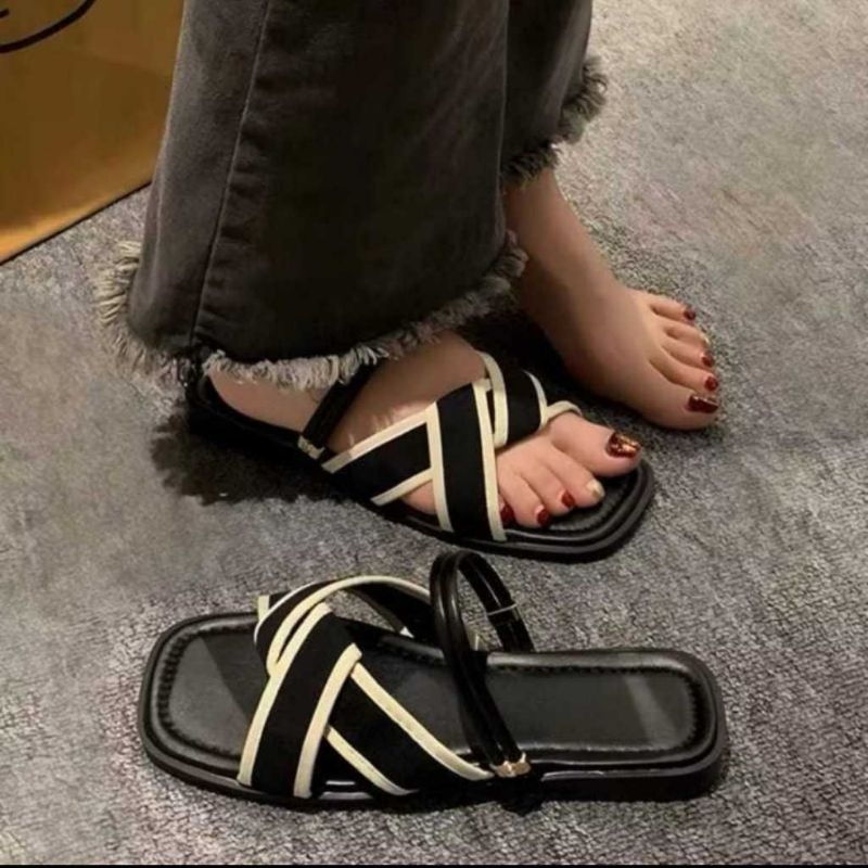 SANDAL TEPLEK WANITA /SEND TEPLEK CEWE LILIT TALI BELAKANG