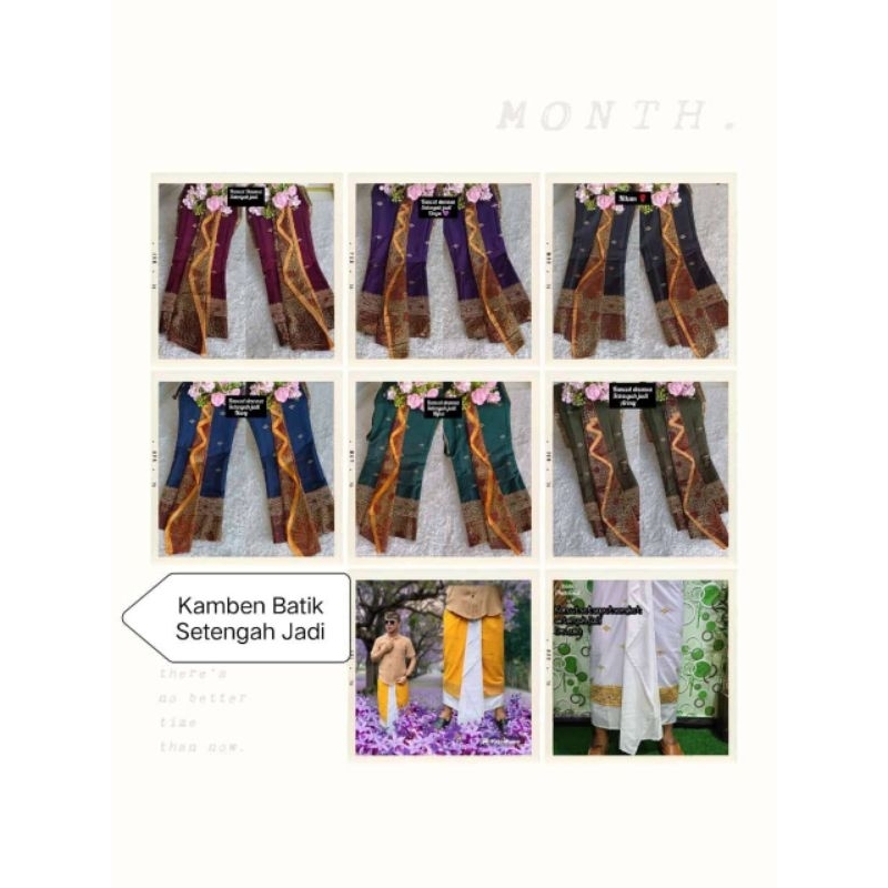 Kamben Kancut Batik bordir setengah jadi