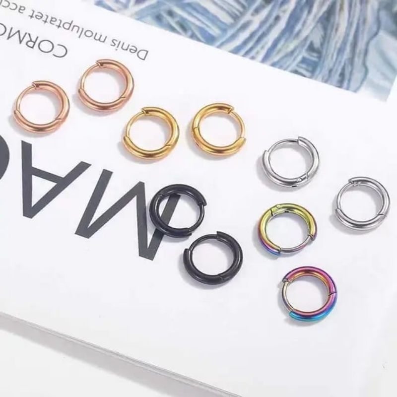 ANTING TELINGA TITANIUM / TINDIK GIWANG TITANIUM / ANTING PIERCING / ANTING HOOPS TITANIUM / ANTING 