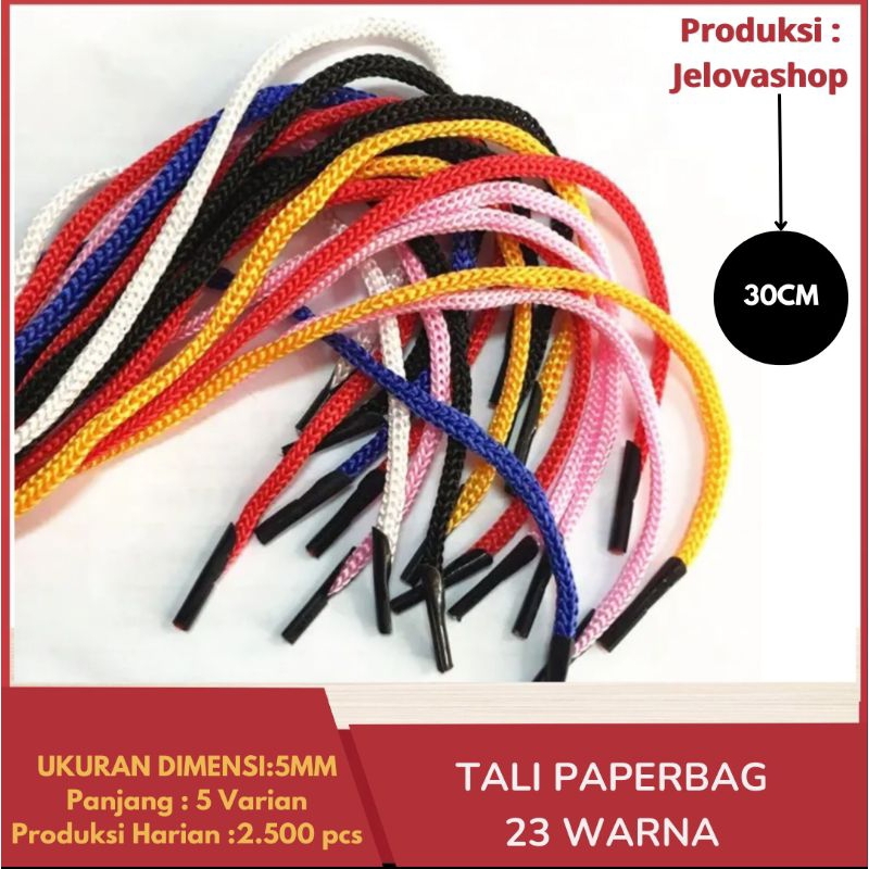 

TALI PAPERBAG 30cm /Tali Kur paperbag Dimensi 5MM