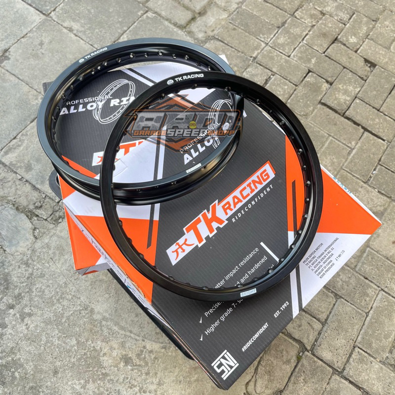 velg Tk Racing Warna Hitam Ukuran 160/185 Ring 17