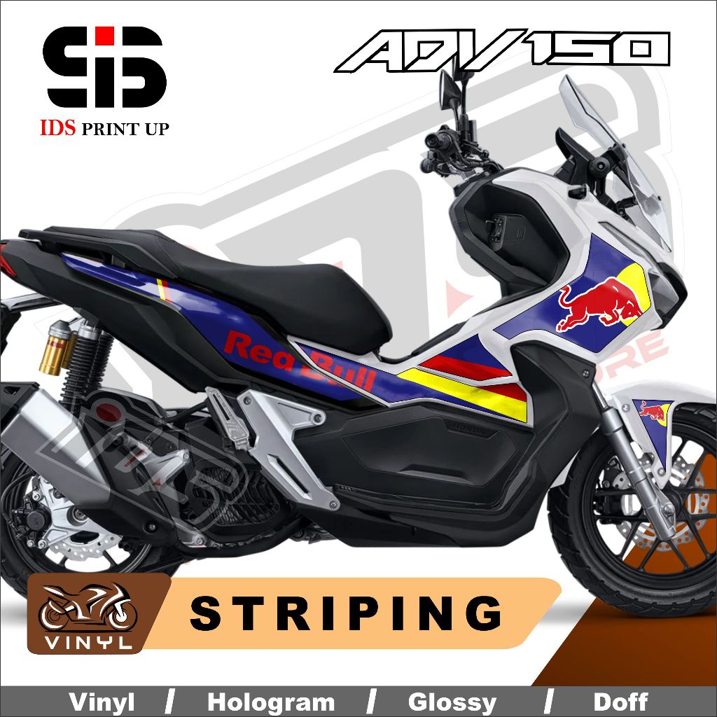Stiker Adv 150 keren Stiker Motor Adv Striping Adv 150 Redbull