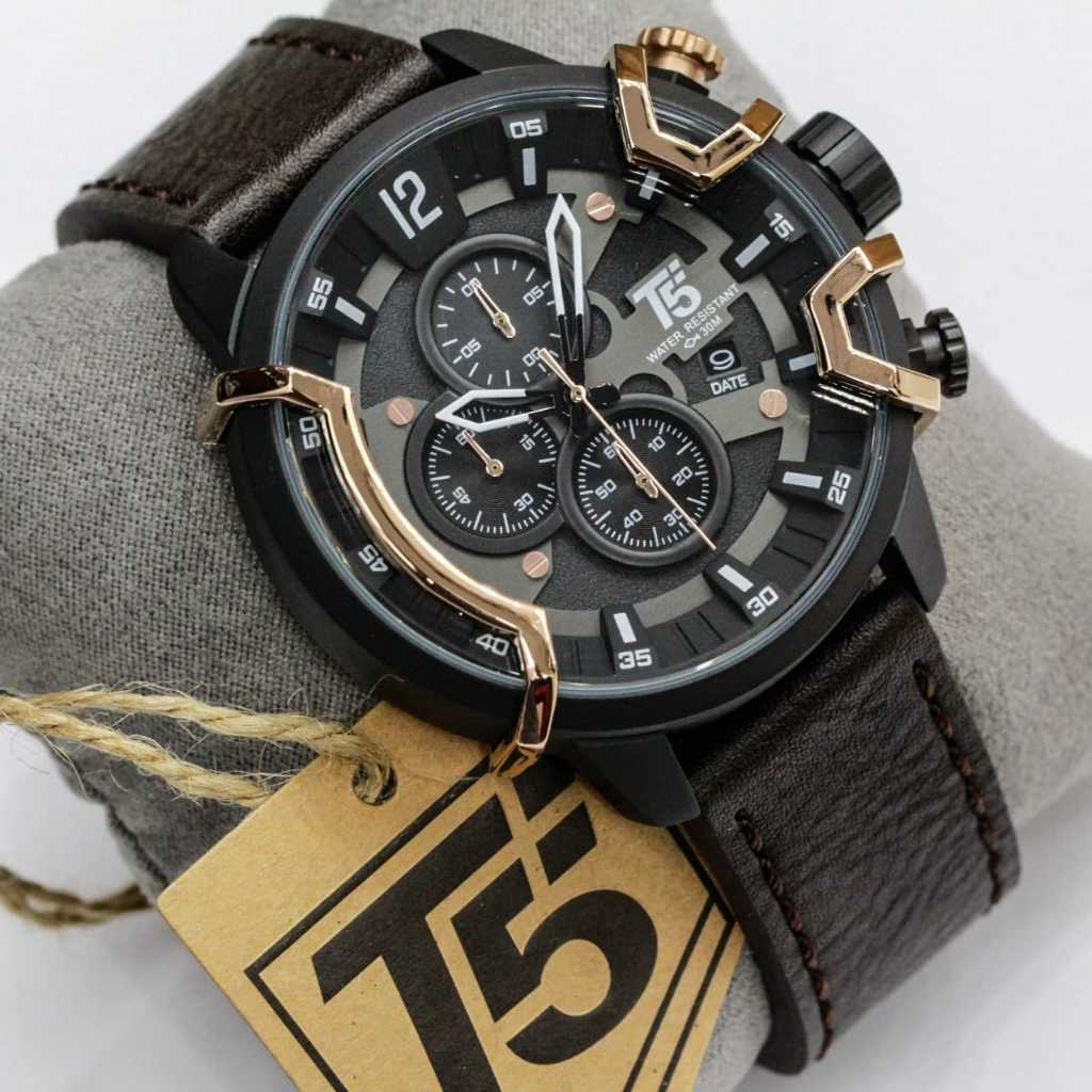 New 2025 Jam T5 3819 Original / Jam Tangan T5 3819 Chronograph / Jam Chronograph / Jam Pria Original