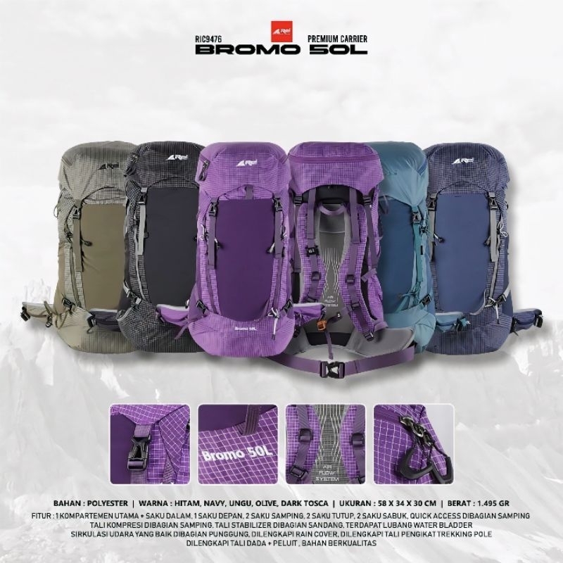 Carrier Arei Outdoorgear Premium Bromo 50L