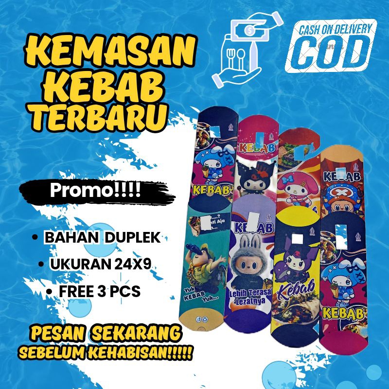 kemasan kebab,bungkus kebab,wadah kebab,dus kebab,duplek,kemasan kebab terbaru,termurah,adah kebab,k