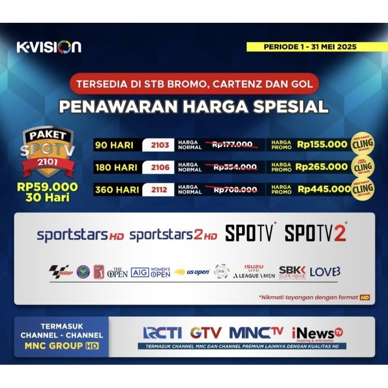 Paket SPOTV KVISION MotoGP K Vision Promo