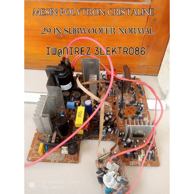 MESIN TV POLYTRON SLIM CRISTALINE 21 IN ORGINAL CABUTAN