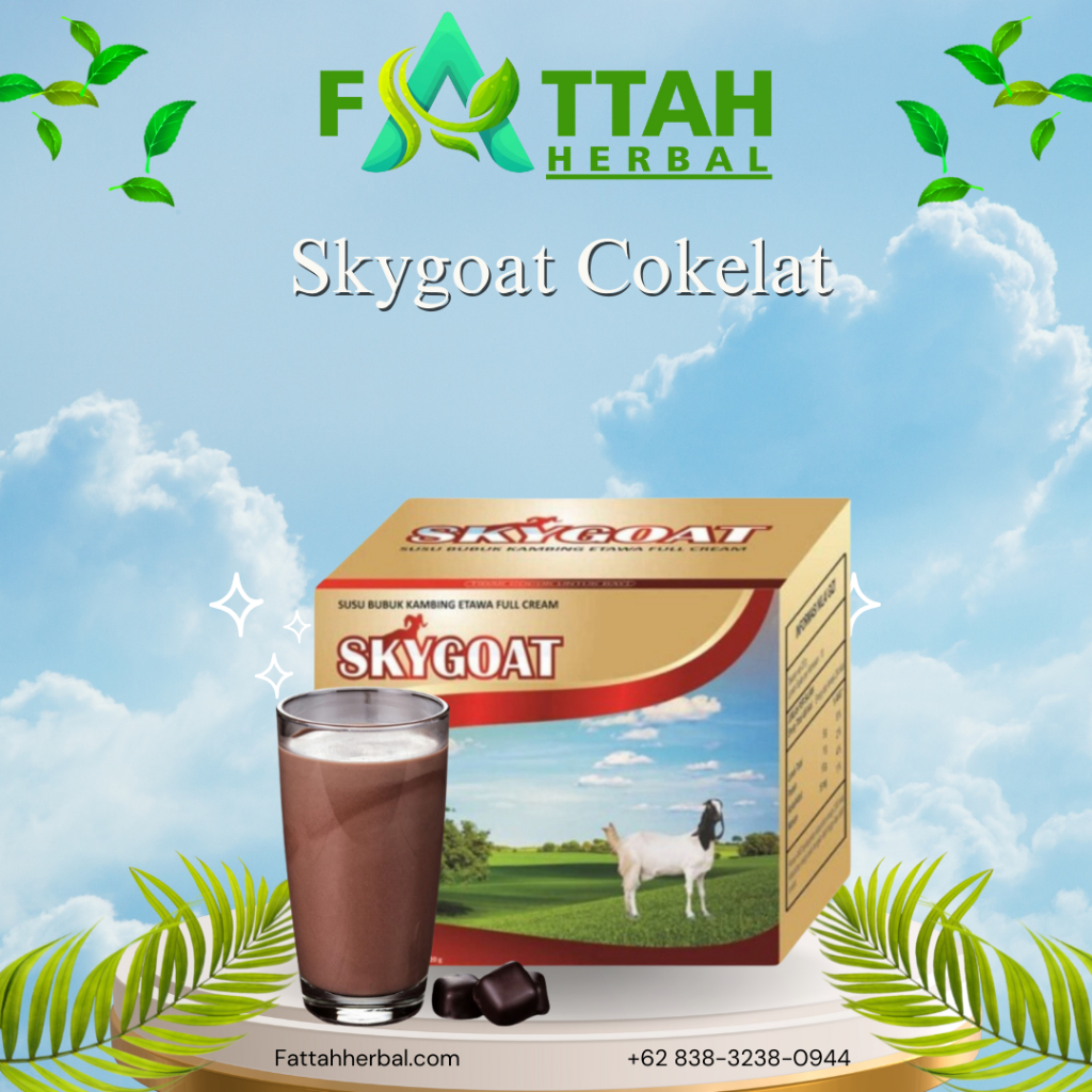 

Skygoat coklat 10 saset Susu Kambing Coklat Etawa Bubuk SKYGOAT Cokelat 200gr FH