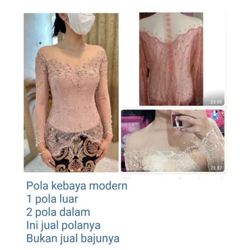 pola kebaya modern pola luar daalm