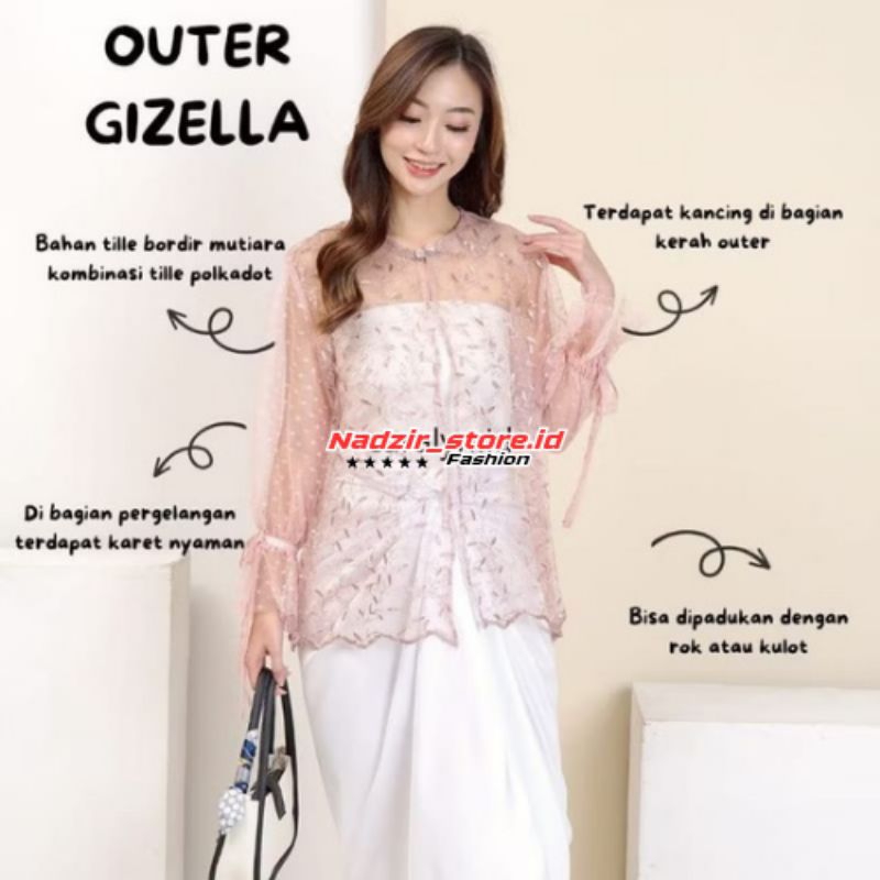 Outer Brokat kondangan/Outer Brokat Tille Mutiara/Baju atasan  Wanita