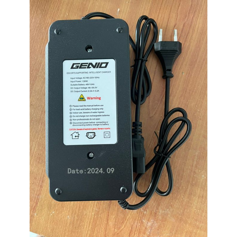 CHARGER SEPEDA LISTRIK GENIO UNITED 48V 12AH ORIGINAL UNIVERSAL