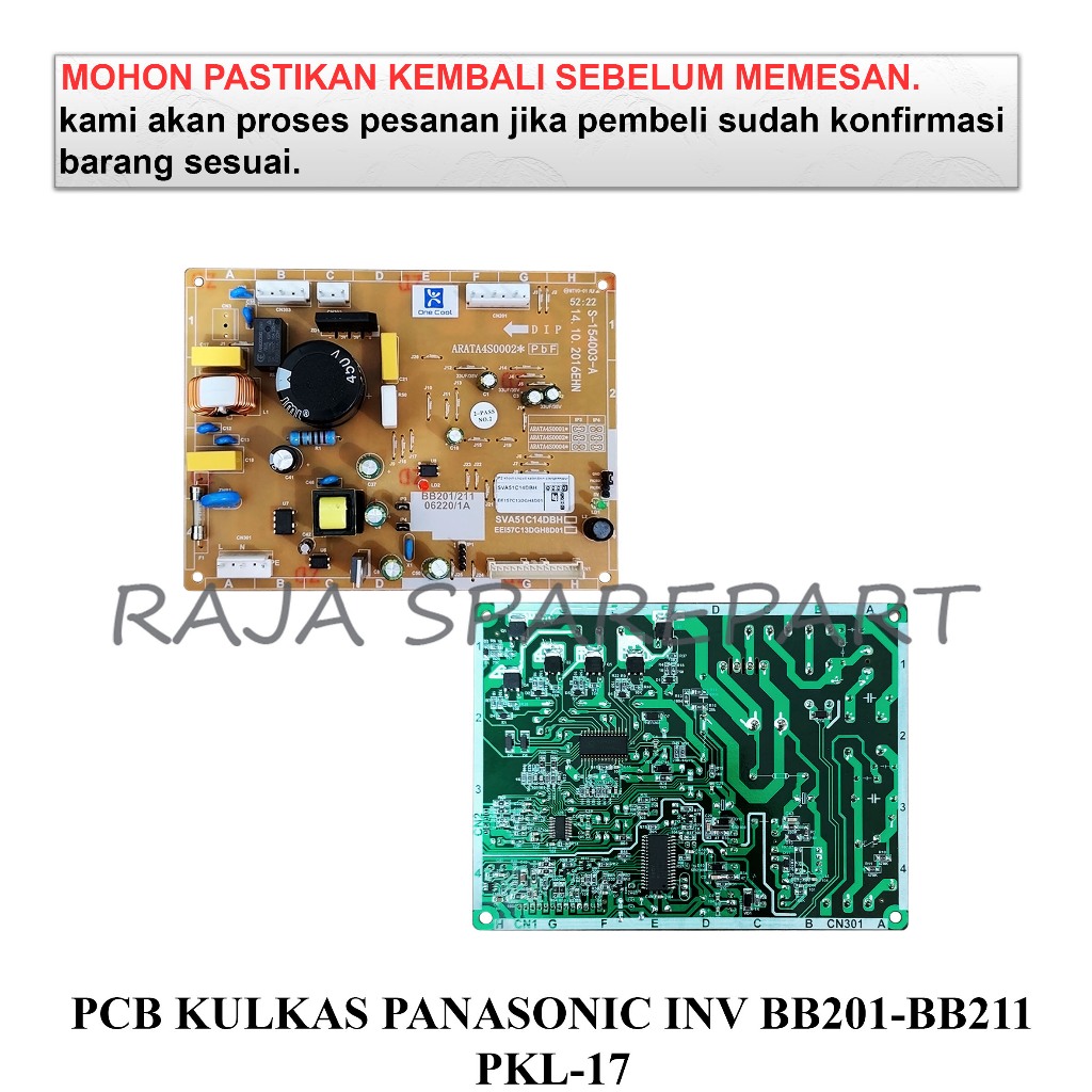 PKL17 MODUL KULKAS / PCB KULKAS PANASONIC INVERTER BB201-BB211 PKL-17