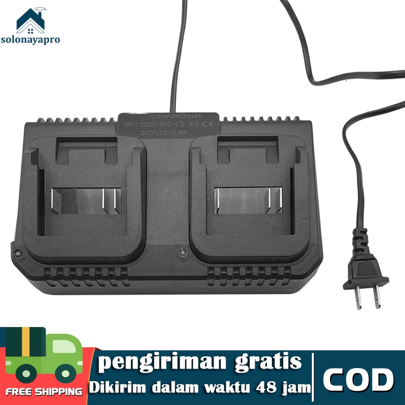 Charger Makita Lithium Bor 21V Charger Adaptor Casan Cas Baterai Cordless Nagawa Bor Impact Wrench K