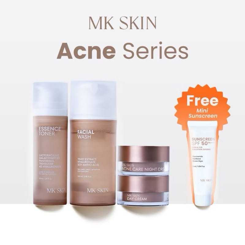 MK Skin acne series - paker perawatan wajah berjerawat dan kulit berminyak