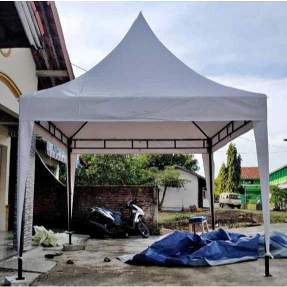 Tenda Kerucut UNO Putih Ukuran 3x3