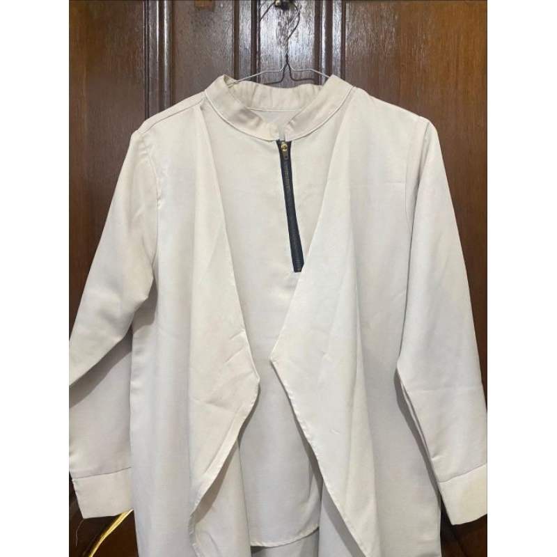 Tunik Wanita Putih Khaki