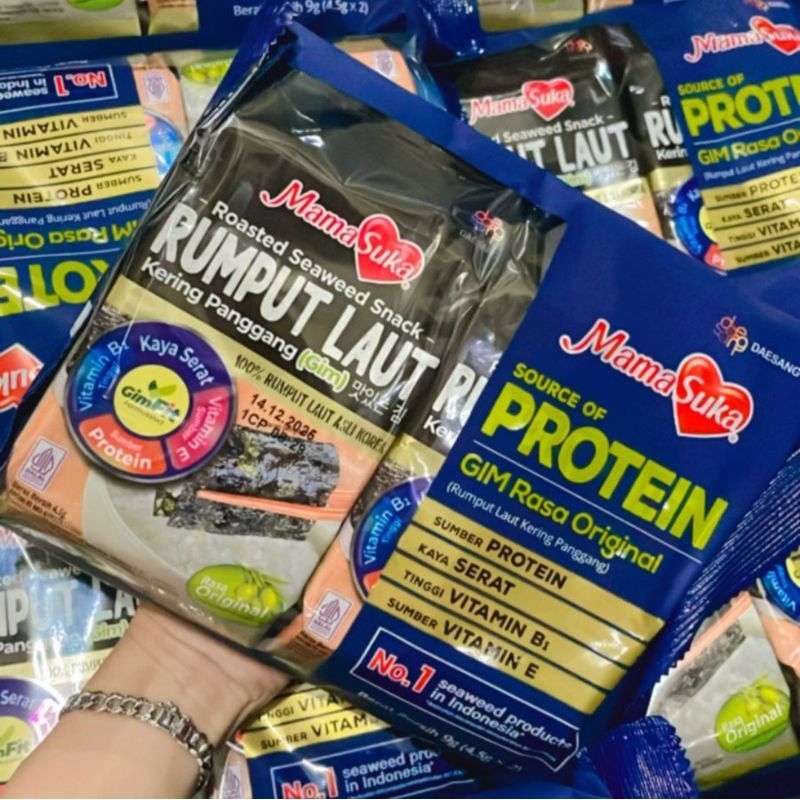 

MamaSuka Rumput Laut Panggang 2 x 4.5 g MamaSuka Rumput Laut Ayam Ghost Pepper 2 x 4.5 g