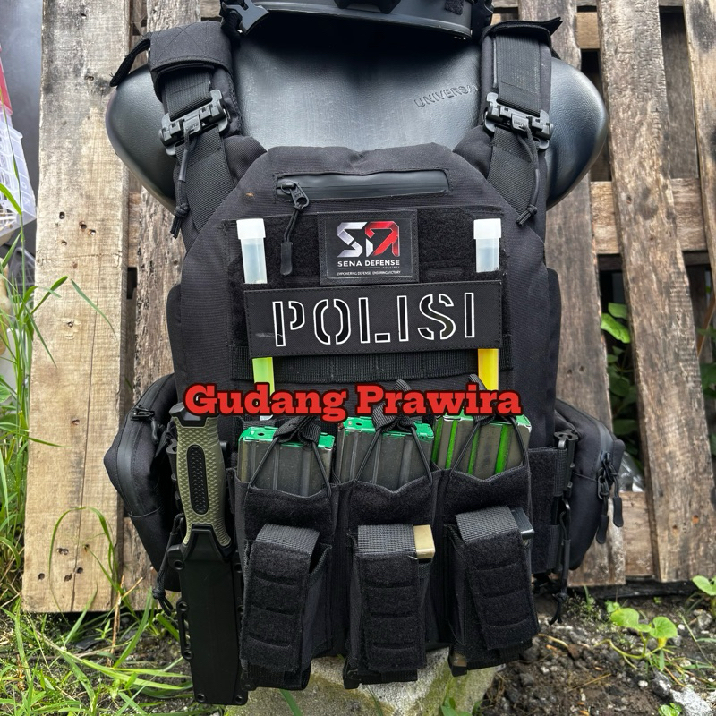 Rompi Rajawali Bonus Laser Patch & Lightstick Body Vest Tactical Rajawali TNI POLRI