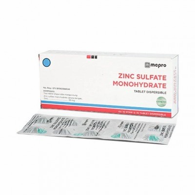 Zinc Sulfate Monohydrate Mepro 20 Mg Strip 10 Tablet