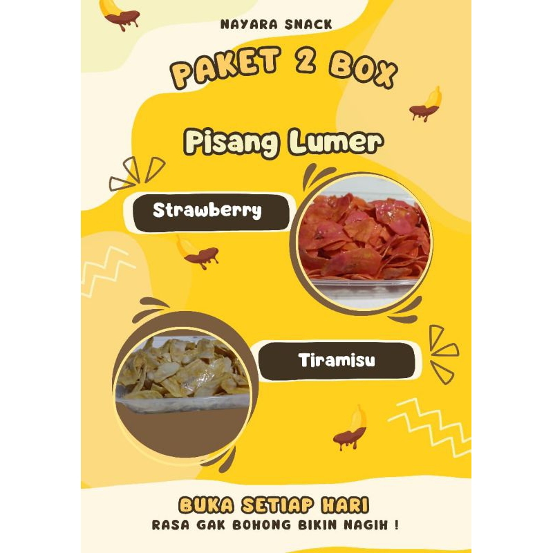 

Keripik Pisang Lumer Paket Hemat 2 BOX 200gram