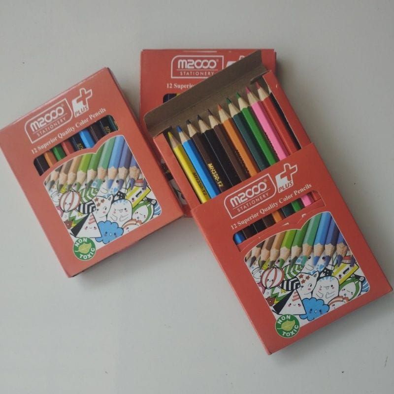pensil warna anak / pensil warna pendek / pensil warna panjang / pensil warna kayu / alat mewarnai g