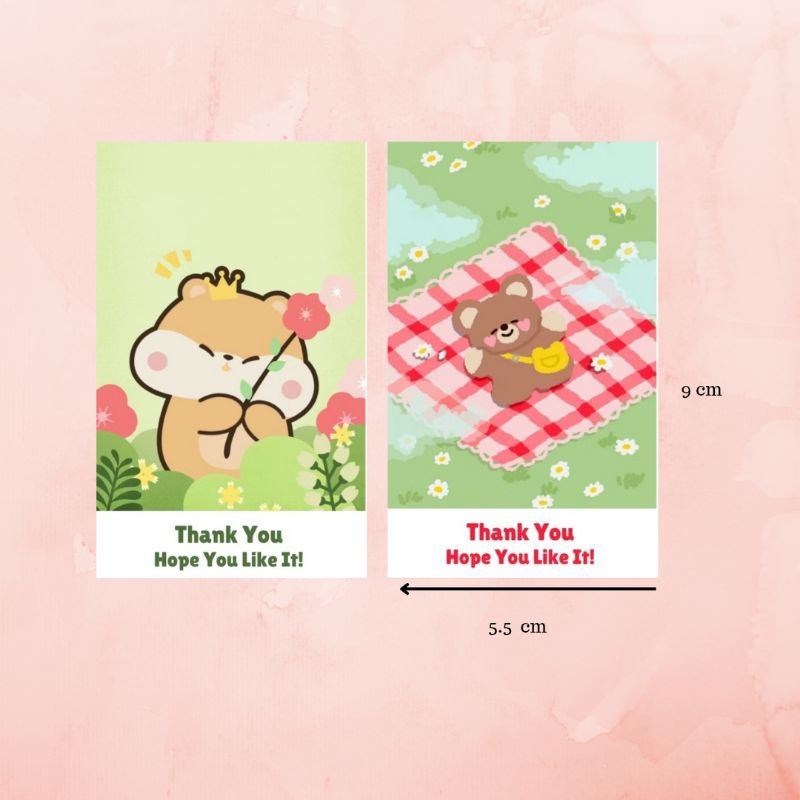 

Sticker Thank You Sticker Label Souvenir Makanan Segel Panjang 50pcs