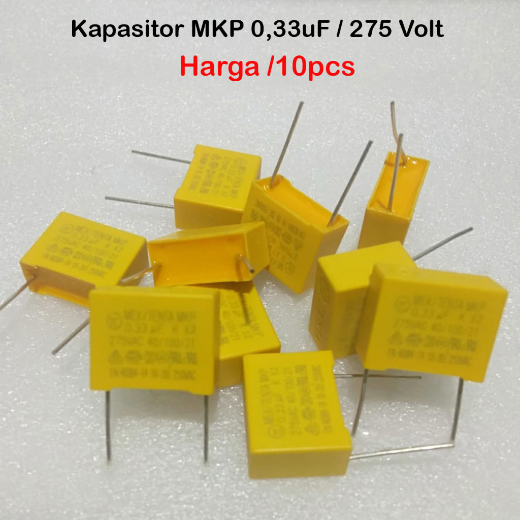 (10pcs) Kapasitor mkp 0,33uf 275v MKP 0.33uF 27 Volt