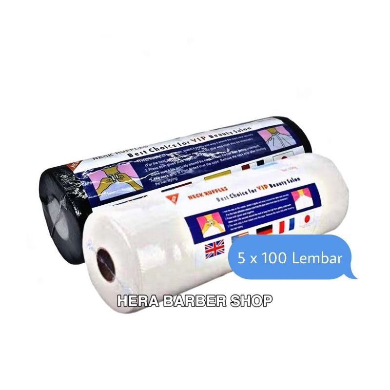 Tisu Leher Barbershop (Neck Paper Tissue) - 1 Pack 5 Roll Isi 500+ Lembar