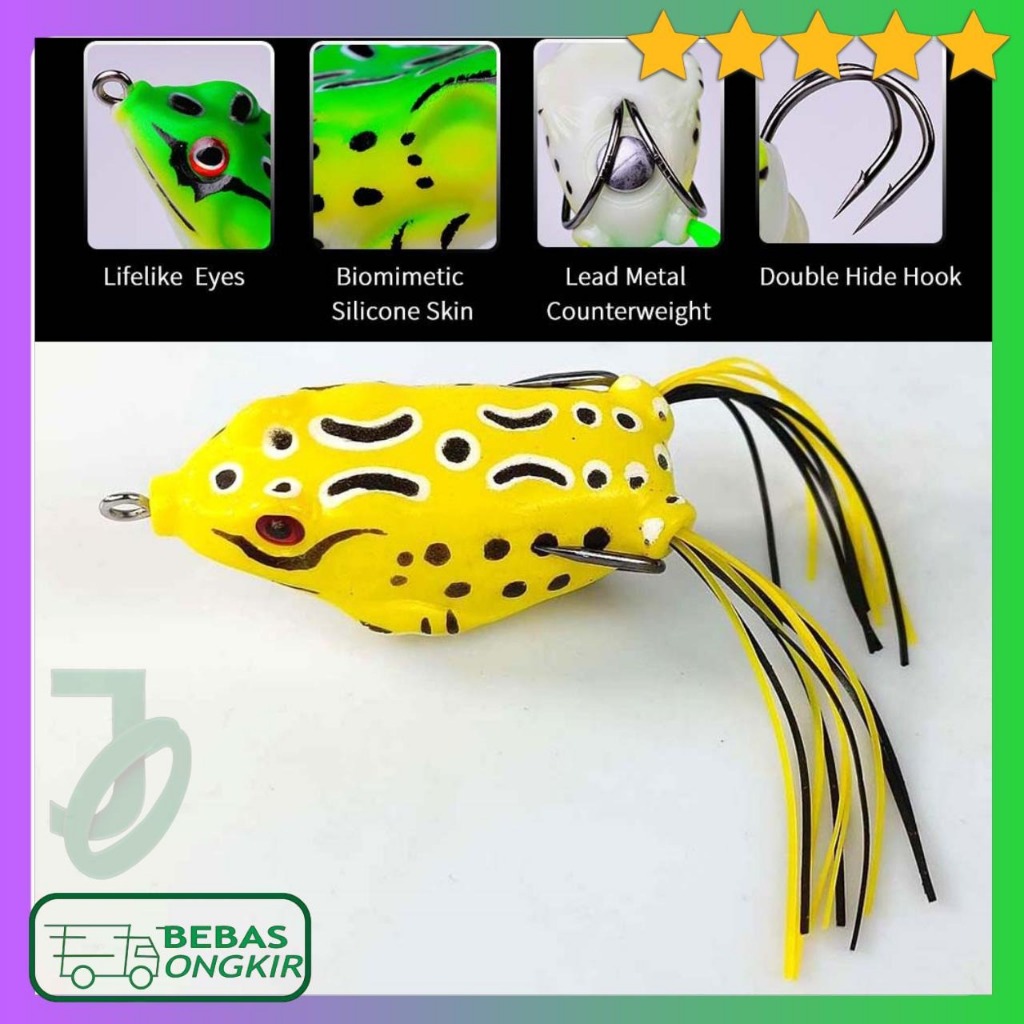 Umpan Pancing Kodok Katak Fish Bait Memancing Casting Tomang Gabus / Soft Frog 12g TaffSPORT HW-YE-5
